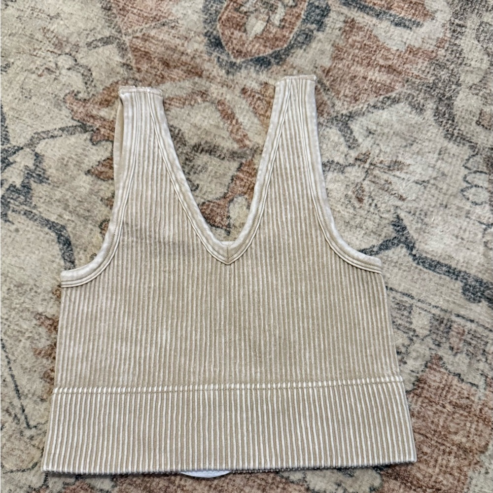 Zenana Outfitters Ribbed Knit bra top set - Picture 2 of 10